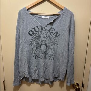 Daydreamer for Free People Queen of Hearts Long Sleeve Shirt